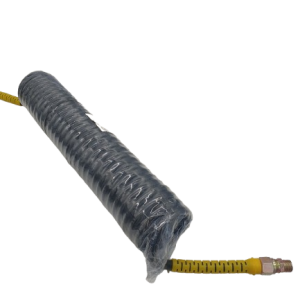 Spirala PUR M16x1.5 czarno-żółta 7,5m 15-20Bar