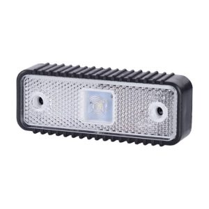 Lampa obrysowa biała z podkładką gumową ryflowaną